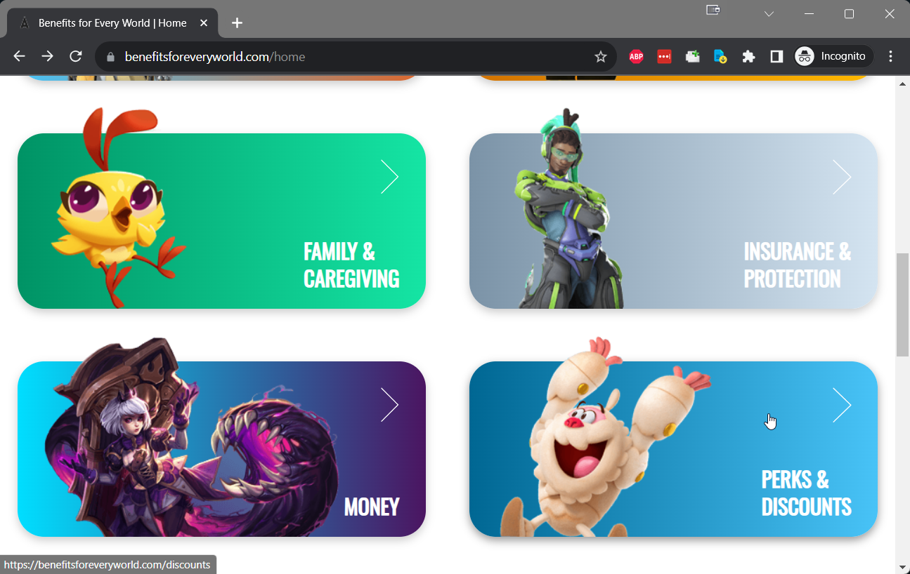 Activision Benefits Portal 1