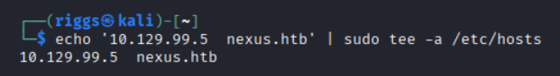 Set nexus to hosts file