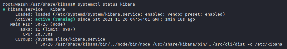 Kibana systemctl status