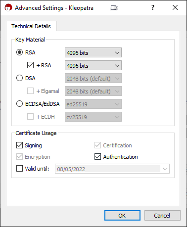 PGP Windows Advanced Settings