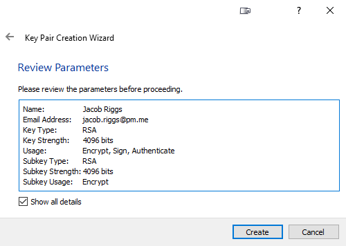 PGP Windows Key Config