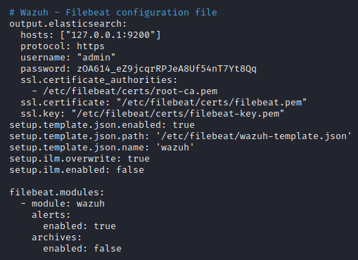 Update Filebeat default password