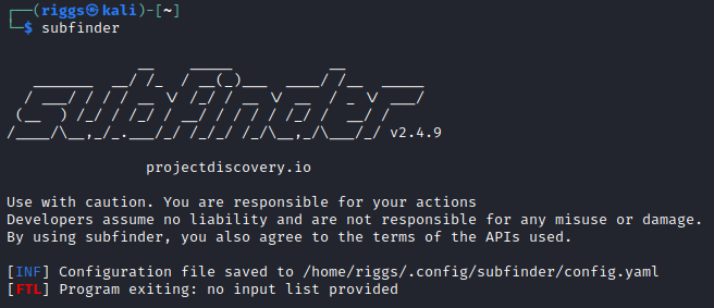 Run Subfinder