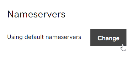 Change nameservers settings
