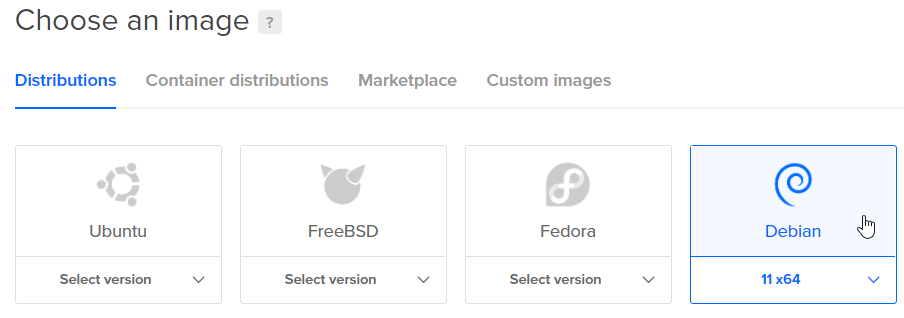 Choose a droplet image