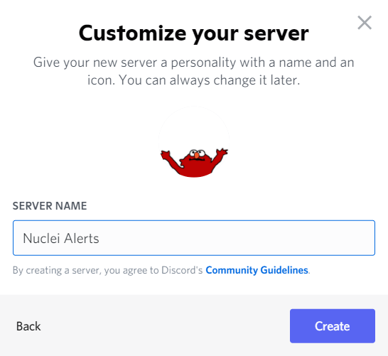 Choose a Discord server name