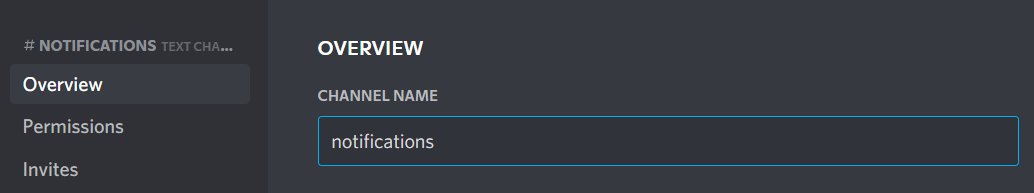 Change channel name to notifications